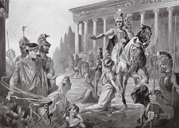 Alexander at the Sack of Thebes, BC 335 von Charles Rebel Stanton