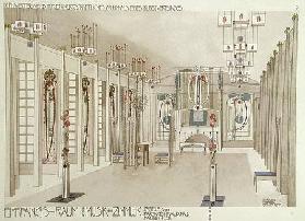 Design for a Music Room with panels by Margaret Macdonald Mackintosh (1865-1933) 1901 (colour litho)
