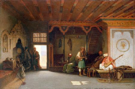 Interior of an Oriental Cafe