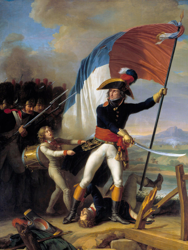 General Augereau auf der Brücke von Arcole am 15. November 1796 von Charles Thevenin
