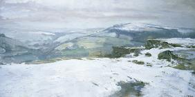 Moorland - Winter, c.2002 (oil on canvas) 