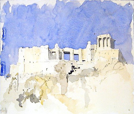 Acropolis, Athens, 1994 (w/c on paper)  von Charlie Millar