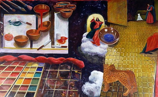 The Making of Vermilion, 2003 (oil on canvas)  von Charlotte  Moore