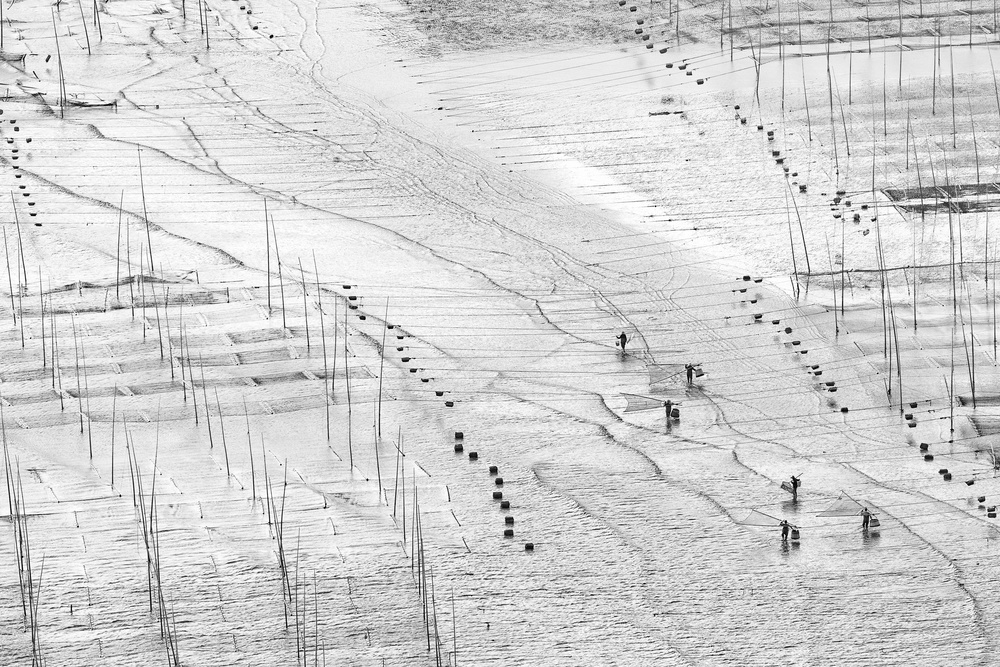 Aquaculture farmers and their farm von Cheng Chang