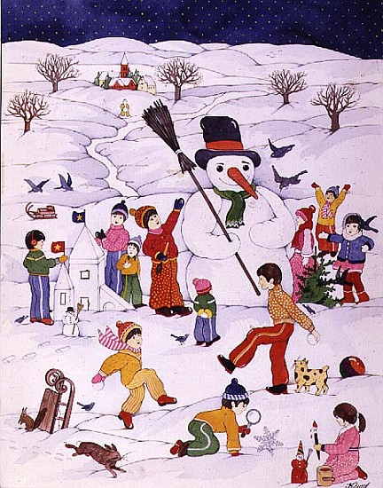 Building a Snowman  von Christian  Kaempf
