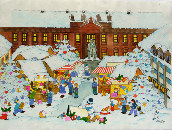 Christmas Market (Old City, Erlangen University) von Christian  Kaempf