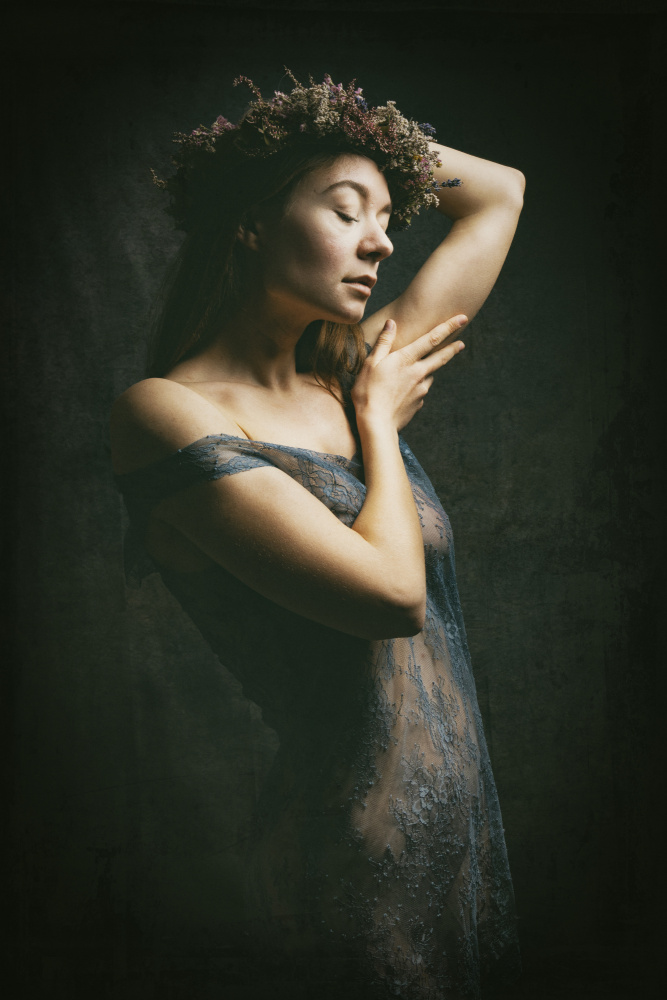 das Mächen mit dem Blumenkranz von Christian Kurz