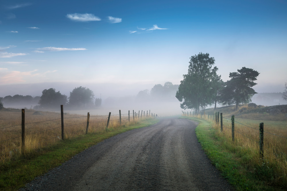 Blue foggy morning von Christian Lindsten
