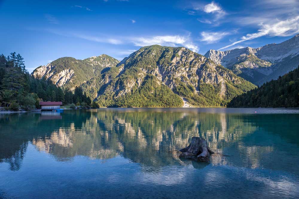 Kleiner Plansee in Tirol im Abendlicht von Christian Müringer