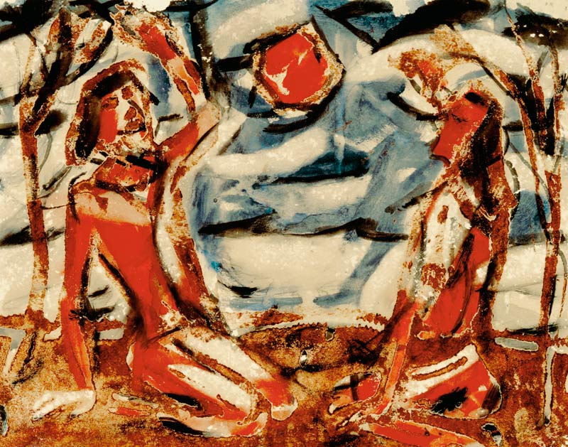 Zwei Akte vor Sonnenuntergang von Christian Rohlfs