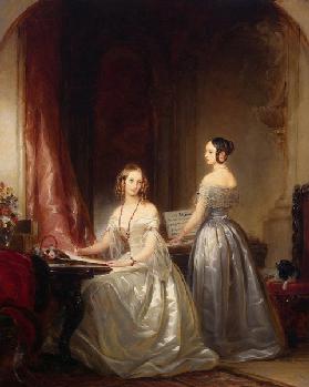 Großfürstinnen Alexandra Nikolajewna von Russland (1825-1844) und Olga Nikolaewna von Russland