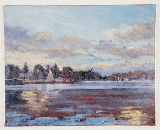 The Thames at Teddington (oil on canvas)  von Christopher  Glanville