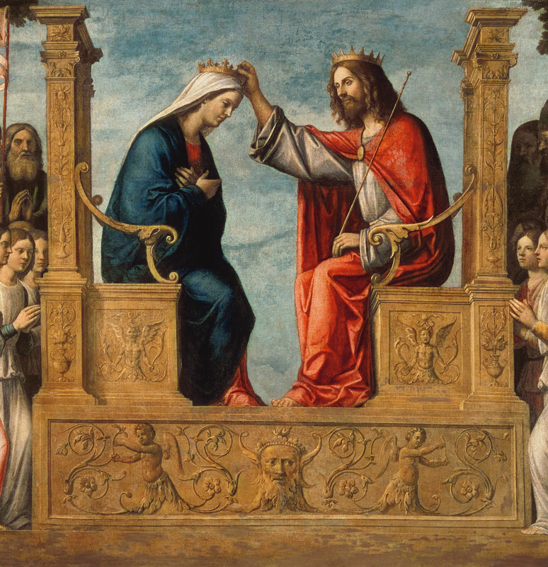 Coronation of the Virgin  (detail of 230949) von Giovanni Battista Cima da Conegliano