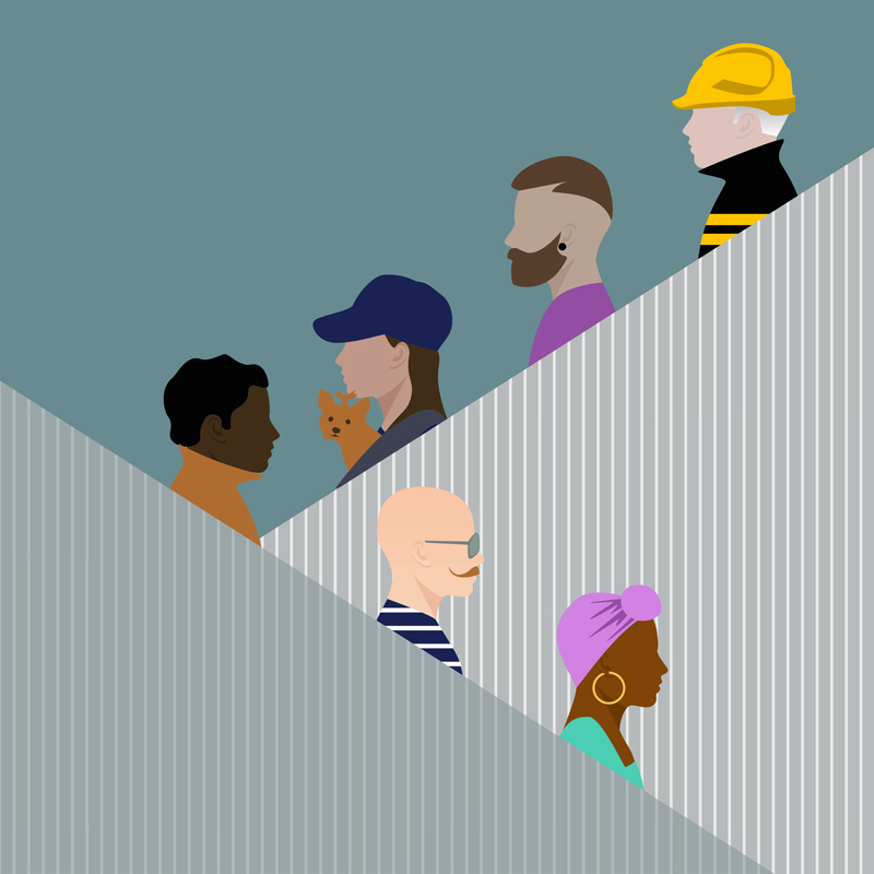 Escalator People von Claire Huntley