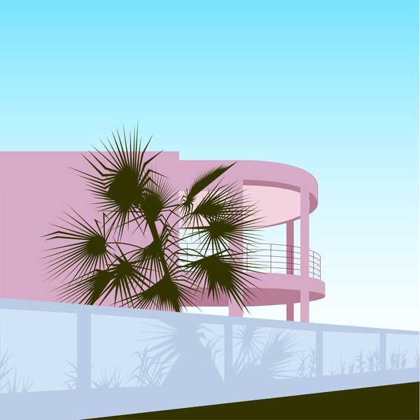 Art Deco Beach House von Claire Huntley