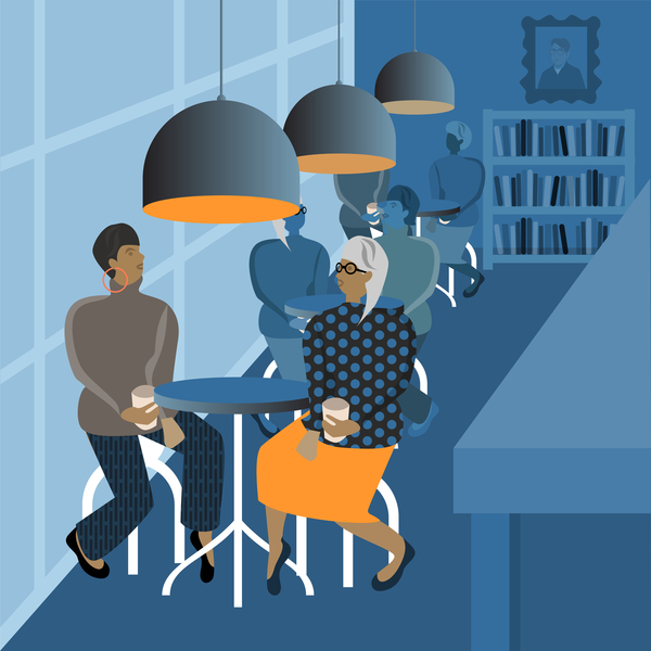 Coffee Shop Meeting von Claire Huntley