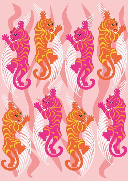 Hot Pink Tiger von Claire Huntley