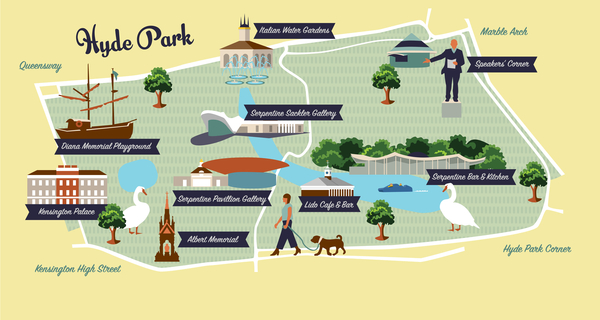 Map of Hyde Park von Claire Huntley