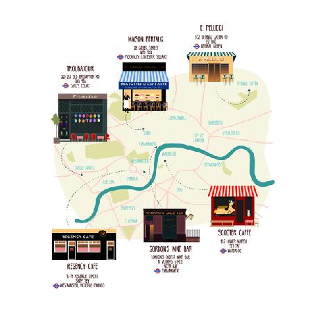 Map of Unique London Eateries and Bars