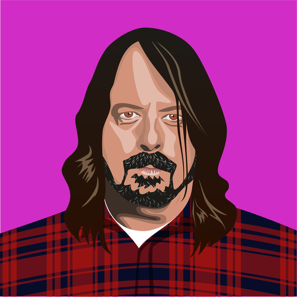 Portait of Dave Grohl von Claire Huntley