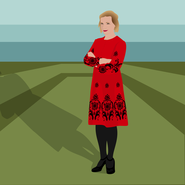 Portrait of Lucy Worsley, English Historian, Author, Joint Chief Curator at Historic Royal Palaces,  von Claire Huntley