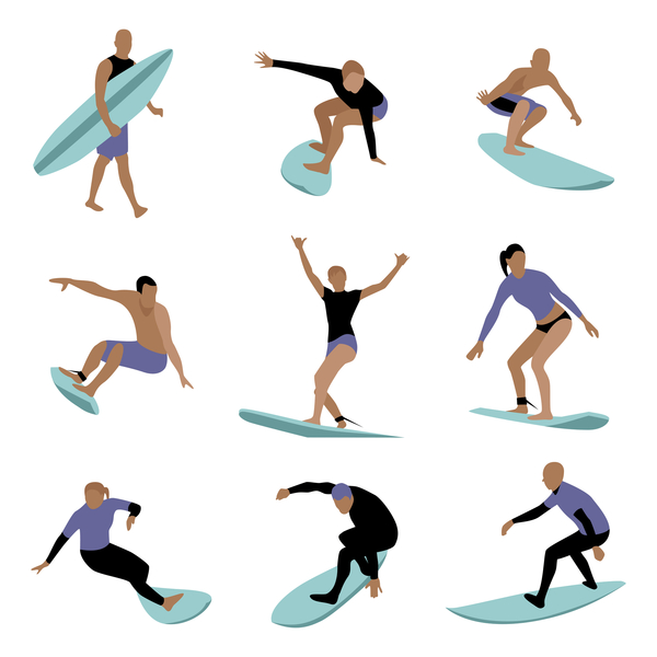 Surfers von Claire Huntley