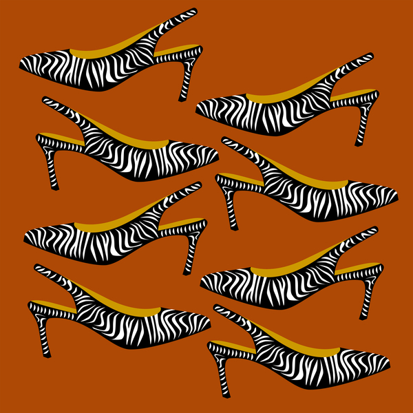 Zebra Slingbacks von Claire Huntley