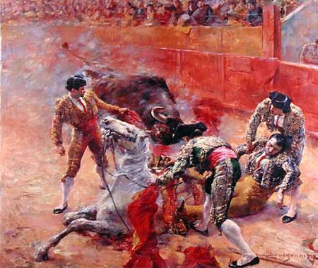 The Picador falling von Claude Charles Bourgonnier