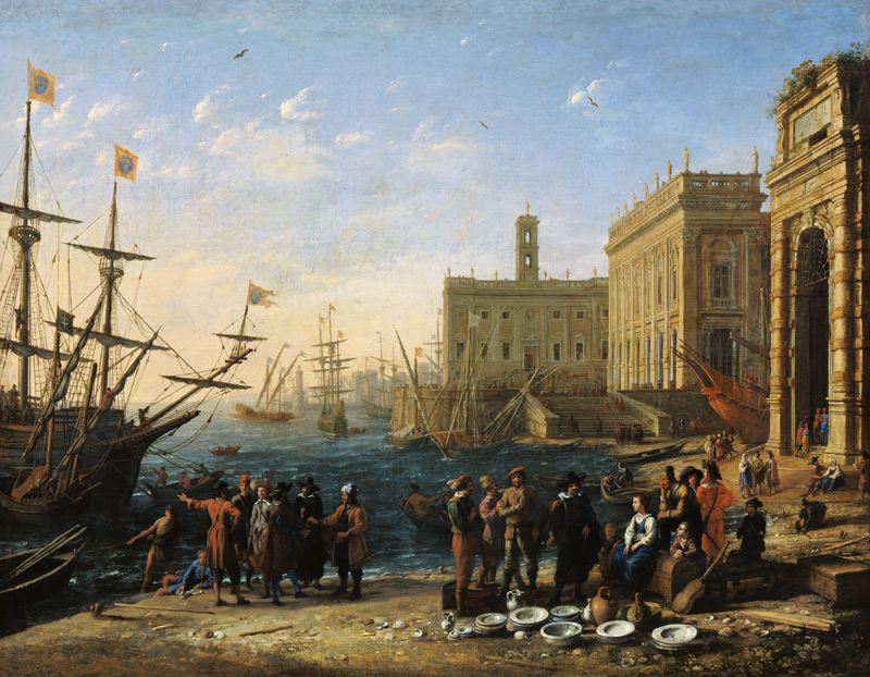 Harbour Scene von Claude Lorrain