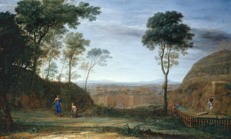 Landschaft mit Christus, der Maria Magdalena erscheint („Noli me tangere“) von Claude Lorrain