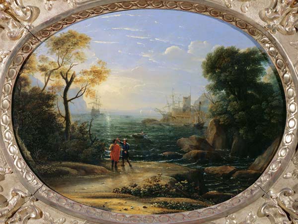 Coastal Landscape at Sunset von Claude Lorrain