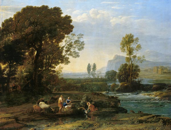 Landschaft mit der Flucht nach Ägypten von Claude Lorrain