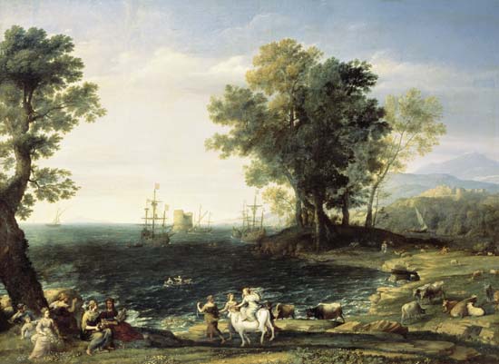 Der Raub der Europa von Claude Lorrain