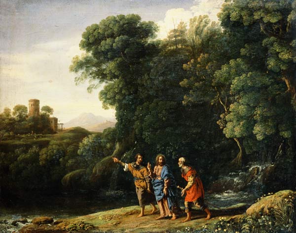 Der Gang nach Emmaus. von Claude Lorrain