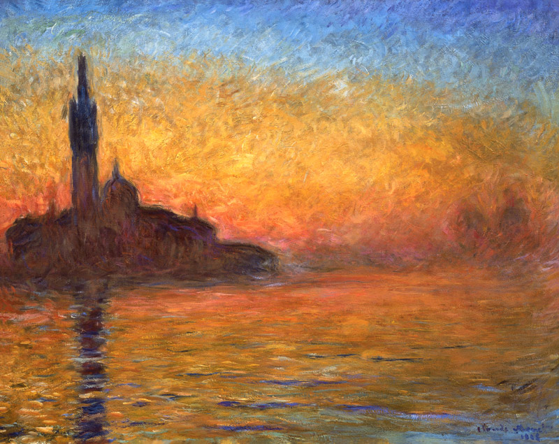 San Giorgio Maggiore in der Dämmerung – ein venezianischer Sonnenuntergang von Claude Monet