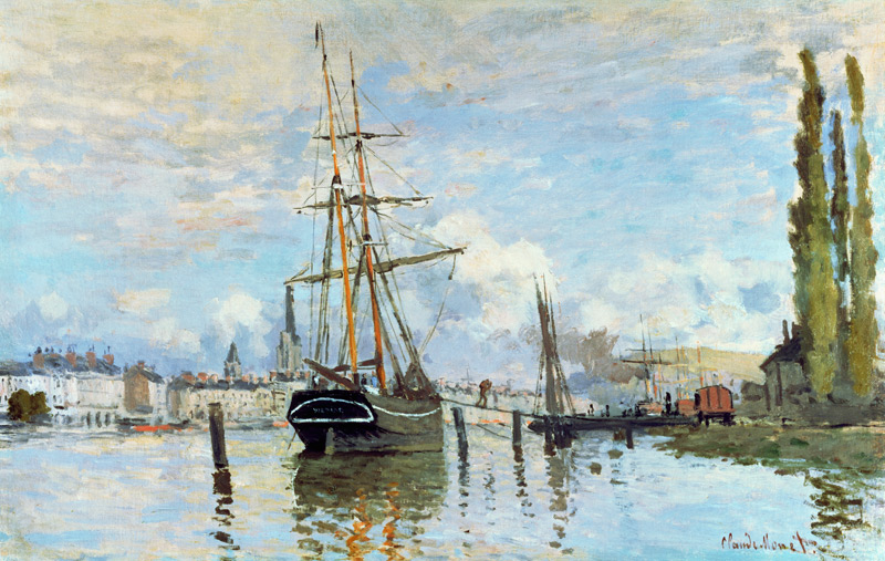 Die Seine in Rouen von Claude Monet