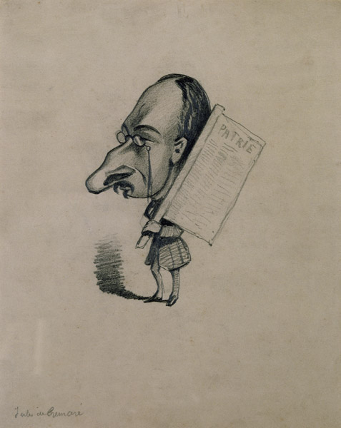 Jules de Premaray (1819-68) from a photograph by Nadar, c.1858 (pencil on paper) von Claude Monet