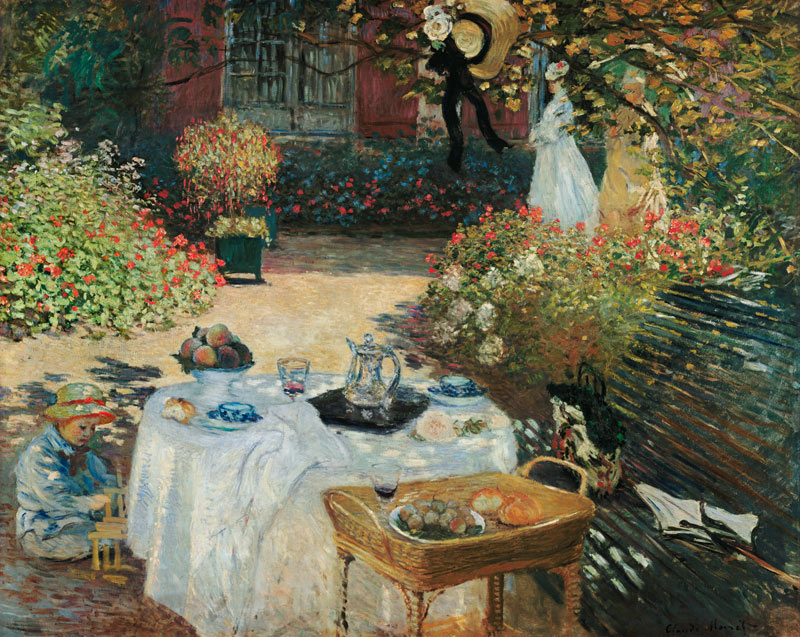 Le Déjeuner (im Garten Claude Monets in Argenteuil) von Claude Monet