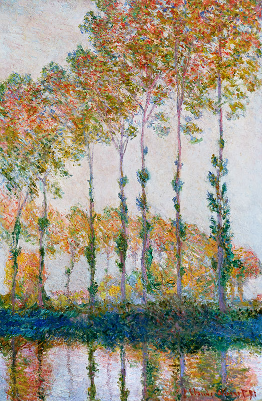 Poplars on the Banks of the Epte, Autumn von Claude Monet