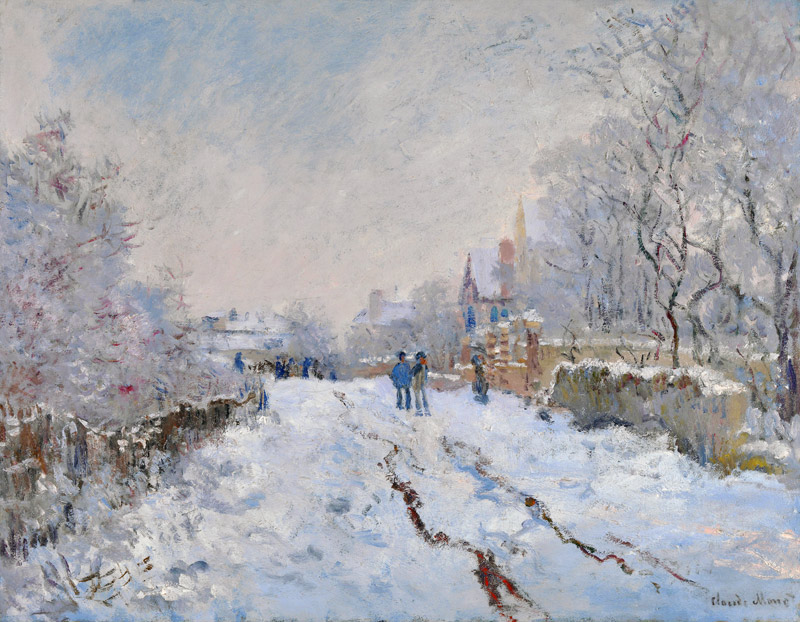 Schnee in Argenteuil von Claude Monet