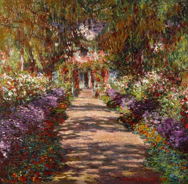 Allee in Giverny (auch „Gartenweg“ genannt) von Claude Monet