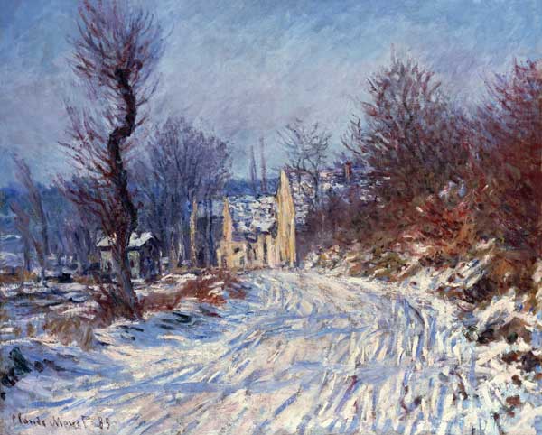 The Road to Giverny, Winter von Claude Monet