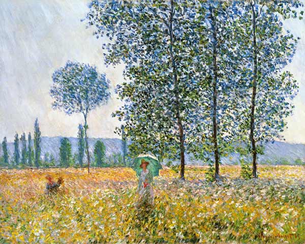 Felder im Frühling von Claude Monet