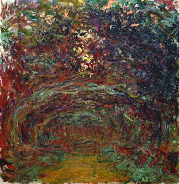 Die Rosen-Allee in Giverny. von Claude Monet