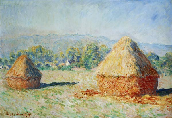 Strohschober im Morgenlicht von Claude Monet