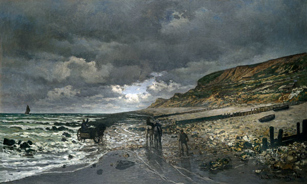 La Pointe de la Hève bei Ebbe von Claude Monet
