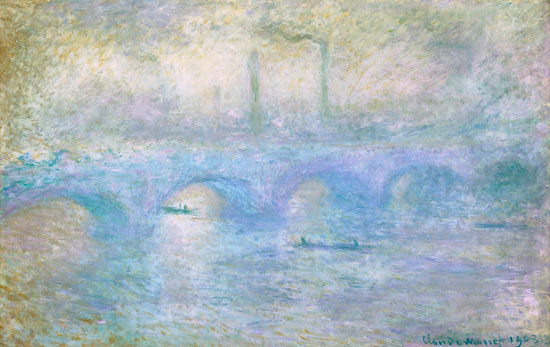 London, Waterloo-Brücke im Nebel von Claude Monet