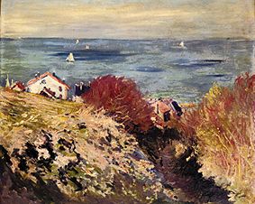 Meeresküste mit Häusern von Claude Monet