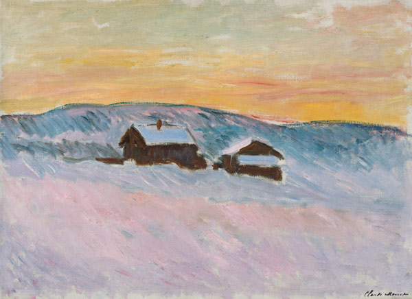 Norwegian Landscape, Blue Houses von Claude Monet