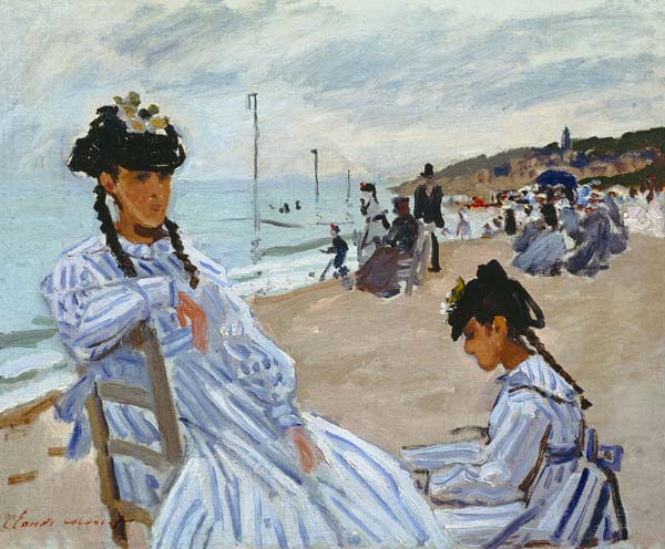 Am Strand von Trouville von Claude Monet